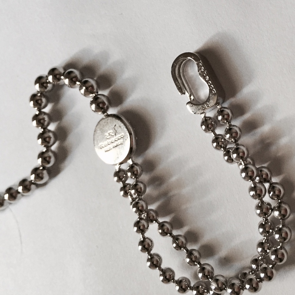 REBECCA Boulevard Stone Rhodium Bracelet Crystals